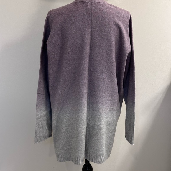NWOT JJill PureJill long Cardigan. Purple and Gray. Size M - Picture 2 of 6
